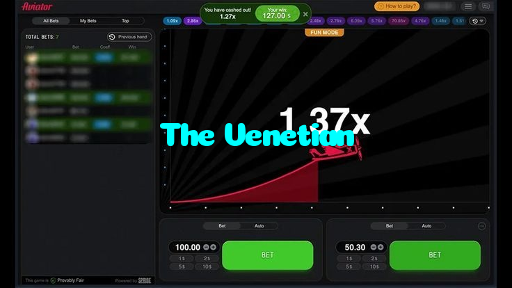 The Venetian casino presented on mobile device in Pakistan with slots and live games